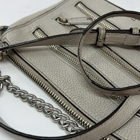 Rebecca Minkoff Fivezip Five Zip Gray Pebbled Leather Crossbody - Picture 13 of 13